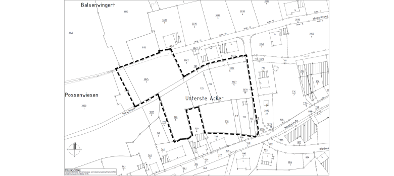 Lageplan Geltungsbereich, genordet, unmaßstäblich